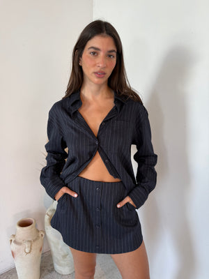 Pin Stripe Navy Set