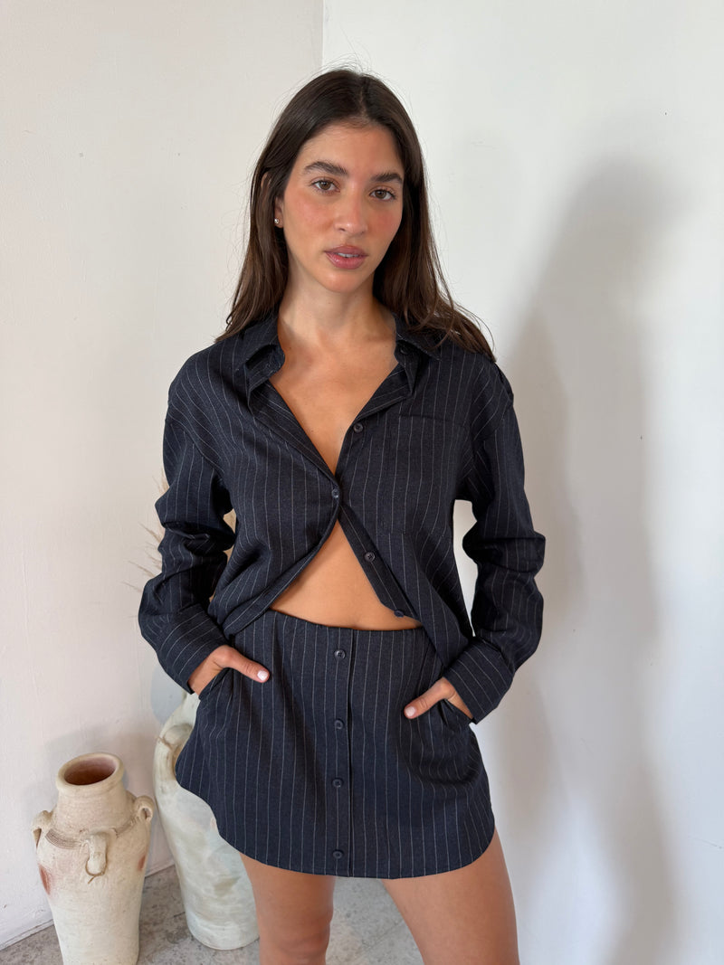 Pin Stripe Navy Set