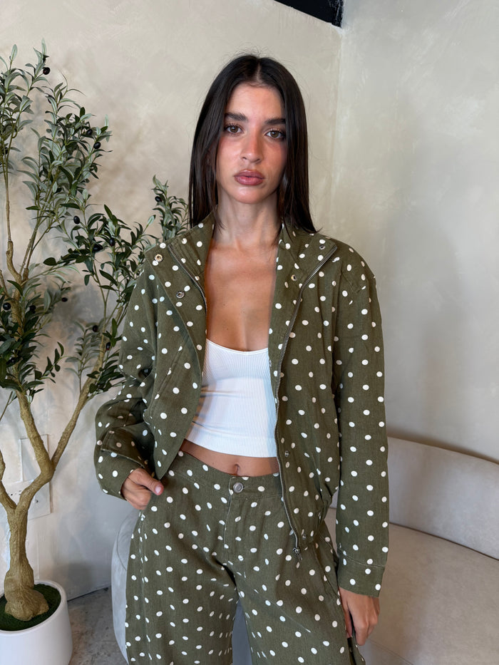 Olive Polka Jacket