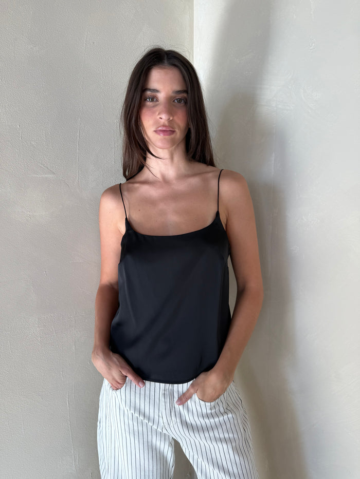 Strappy Satin Tank