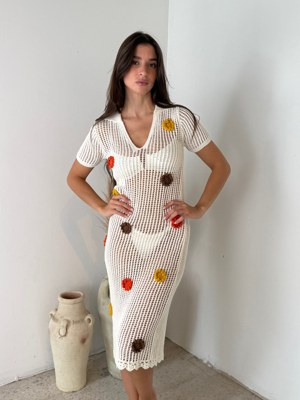 Floral Crochet Cover Up