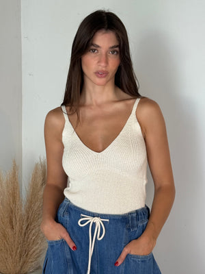 Knitted Vanilla Tank