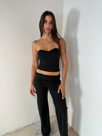Black Bandeau Top & Pant Set