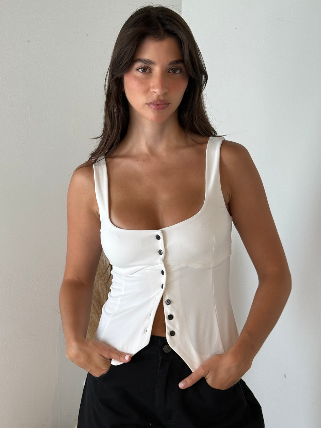 Solid Bustier Top