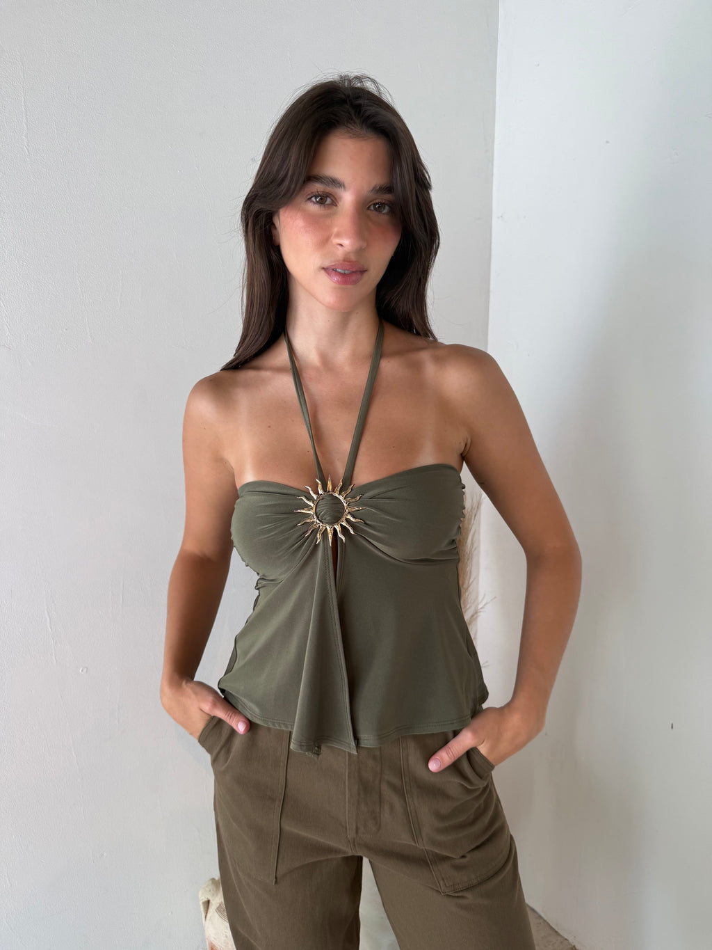 Sun Metal Halter Top