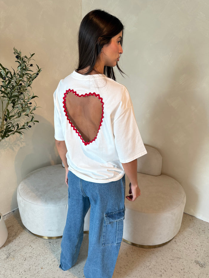 Back Red Heart Top