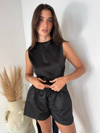 Black Satin Short