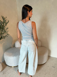 Light Wash Barrel Jeans