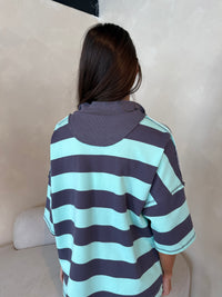 Mint Stripe SS Top & Short Set