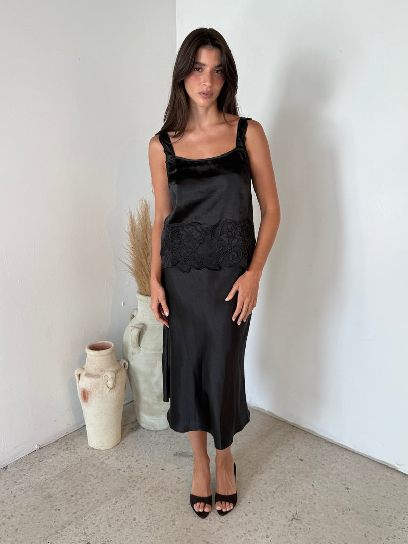 Satin Midi Skirt