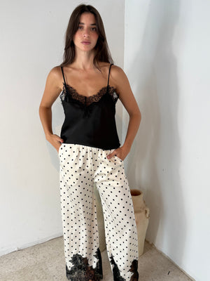 Polka Dot Lace Pants