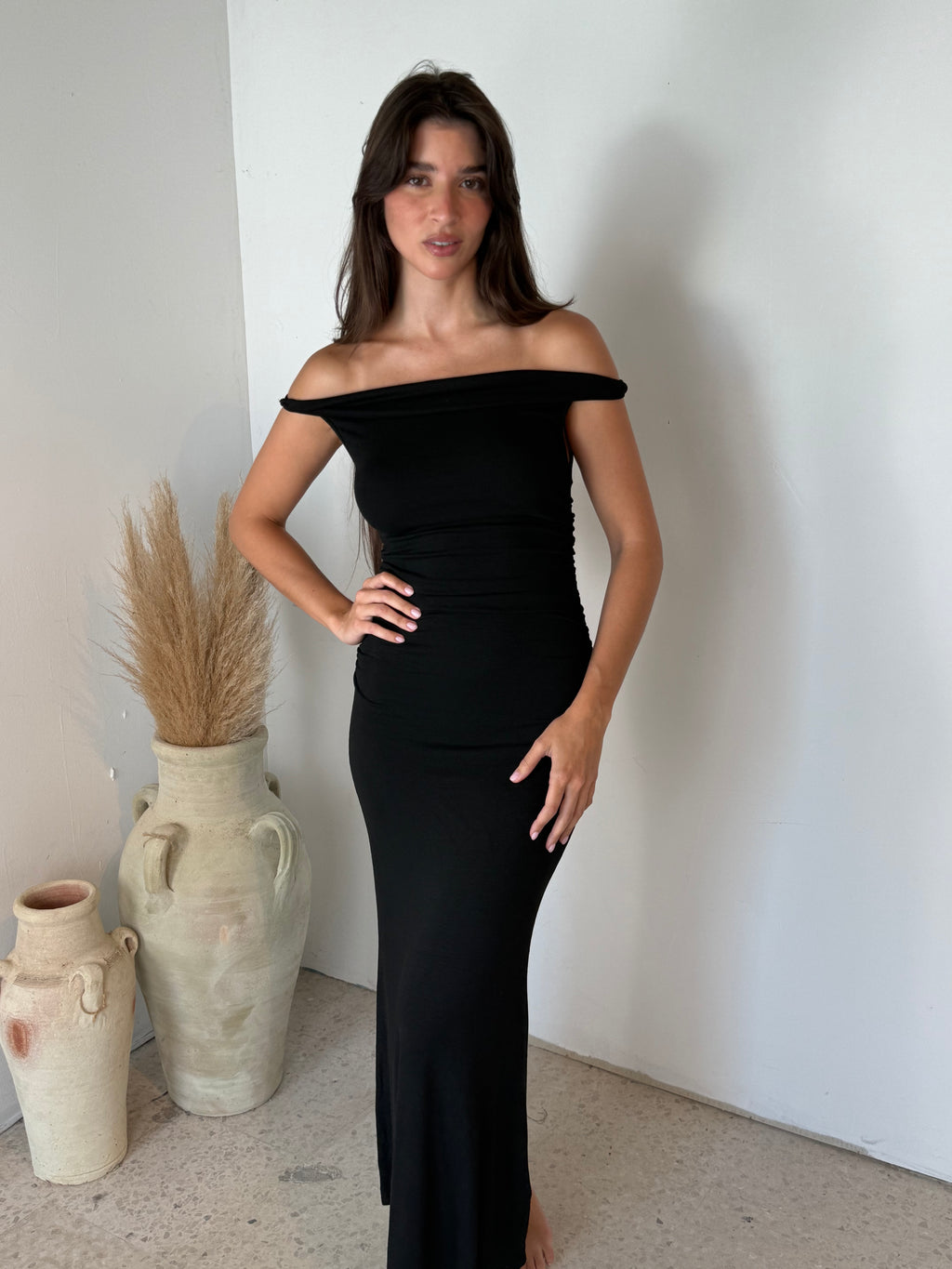 Ribbed Twist Maxi Dress