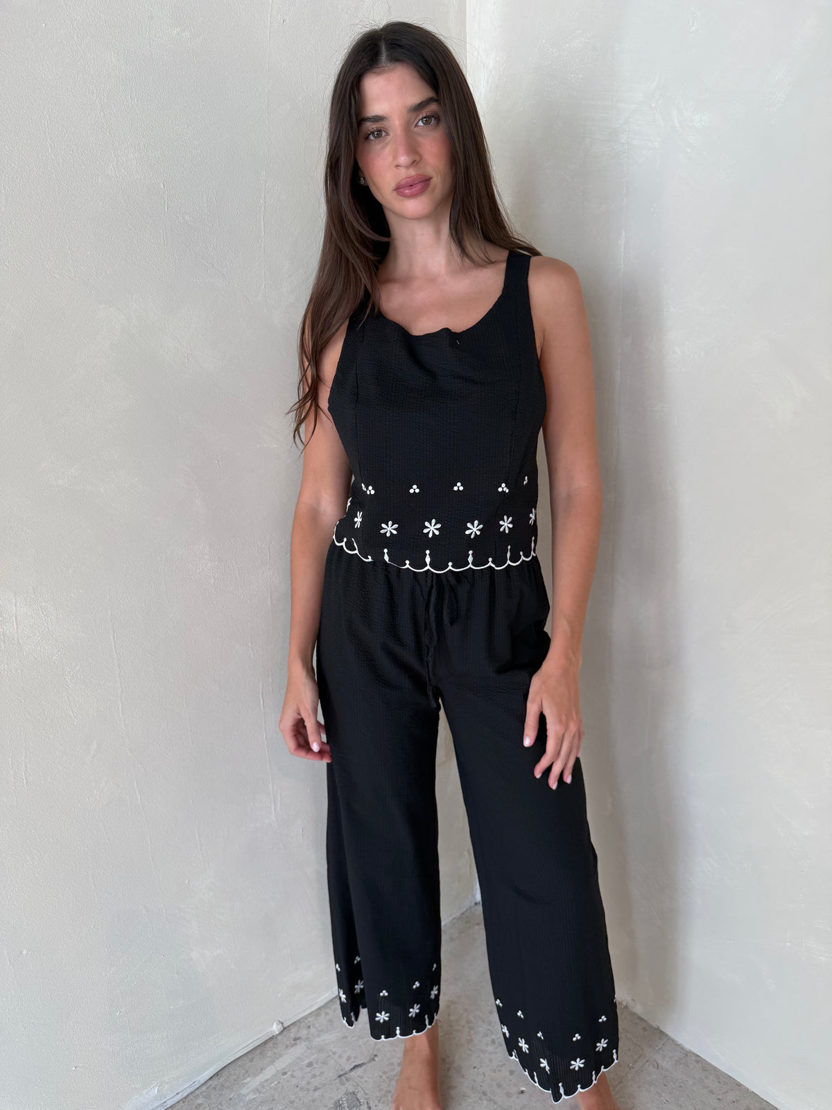 Black Embroidered Set