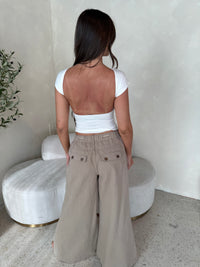 Khaki Drawstring Pants