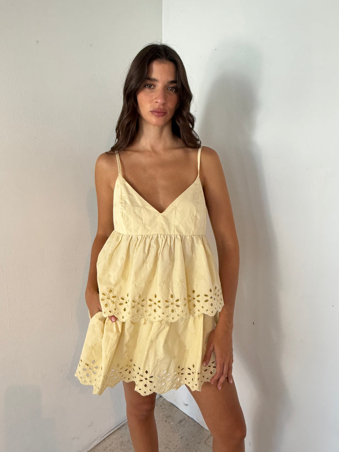 Butter Eyelet Cami Set
