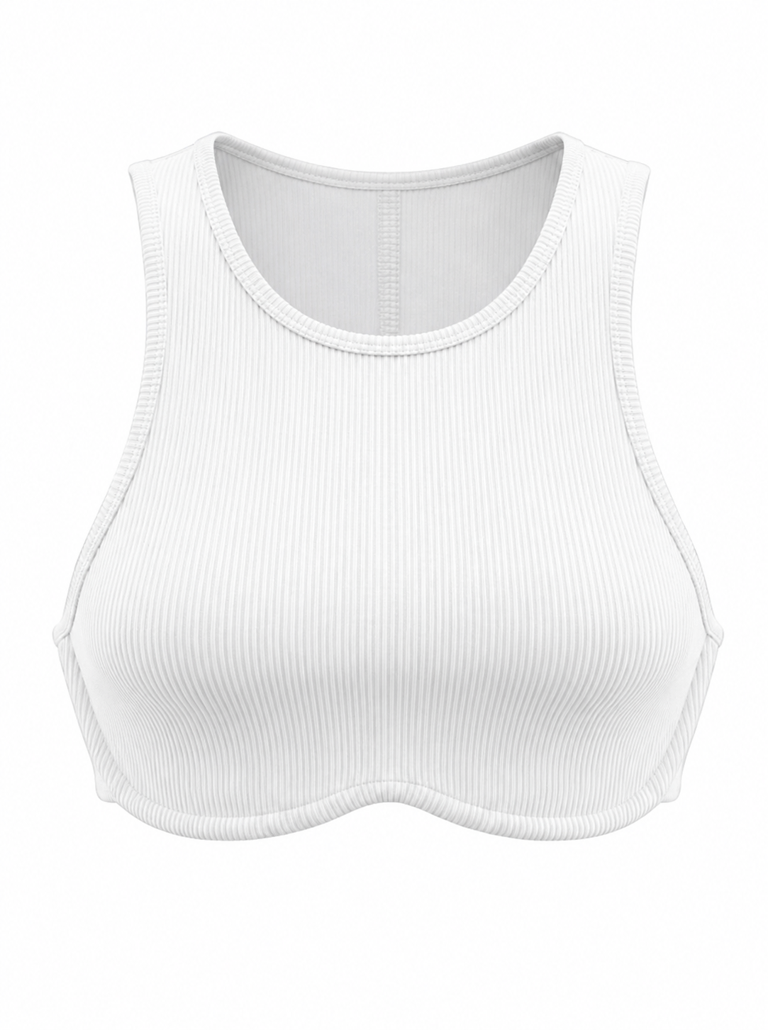 CENTER WIRE CUP DETAIL SHORT TANK BRA