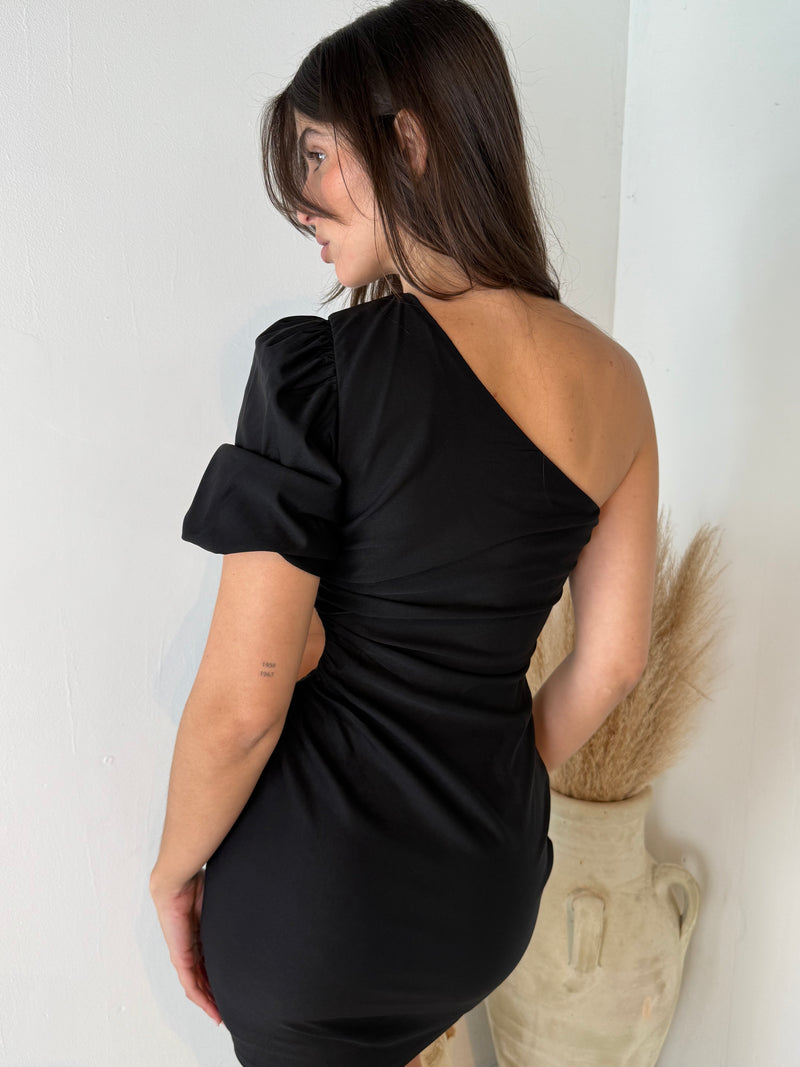 One Shoulder Cut Out Mini Dress