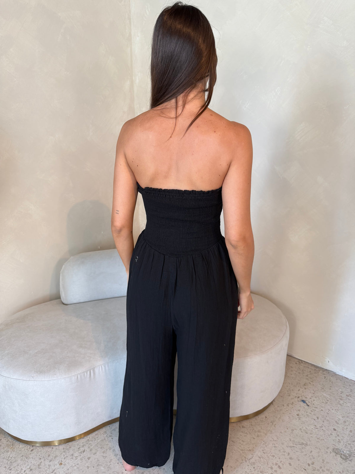 Black Gauze Jumpsuit