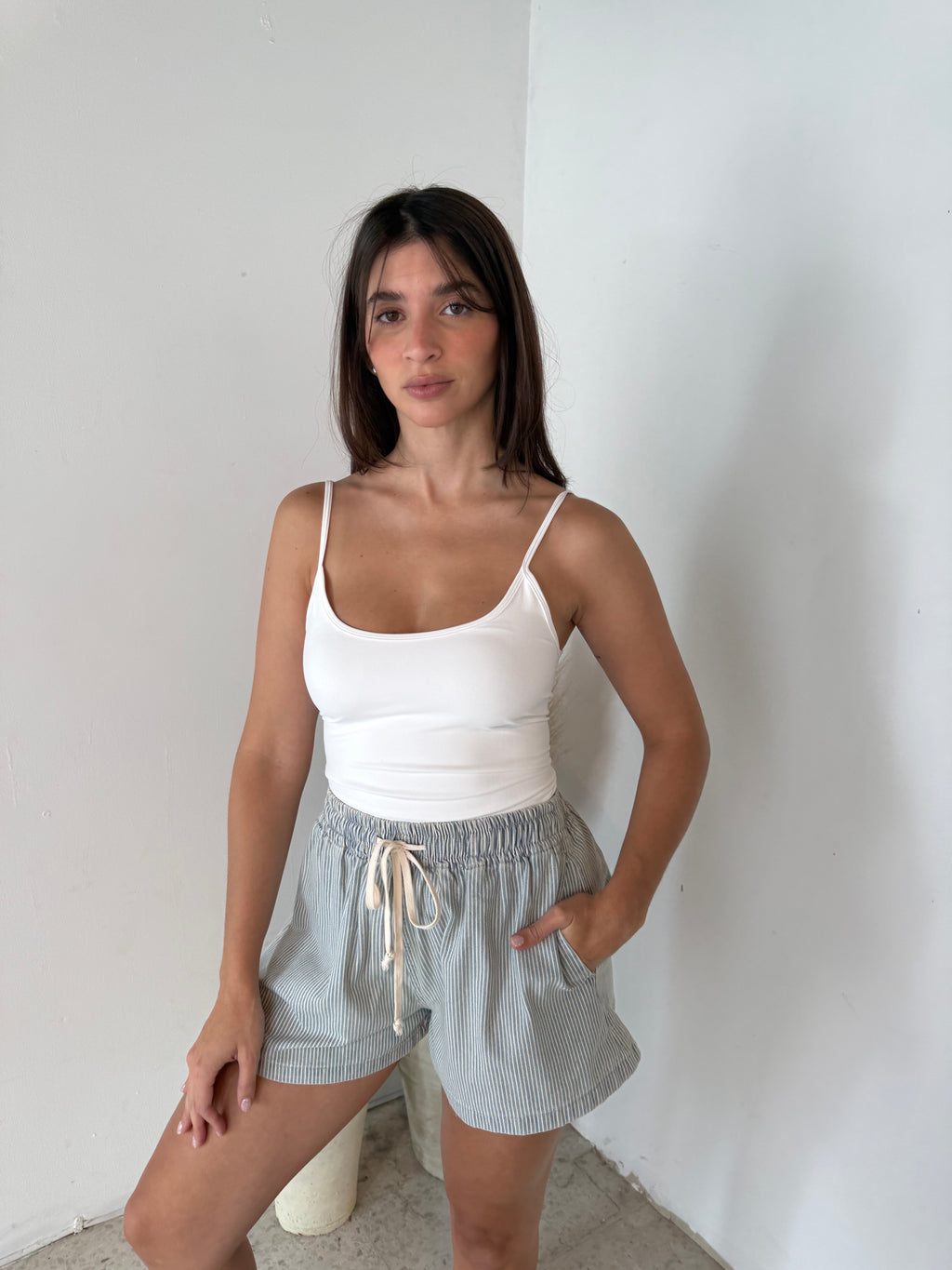 Striped Drawstring Short