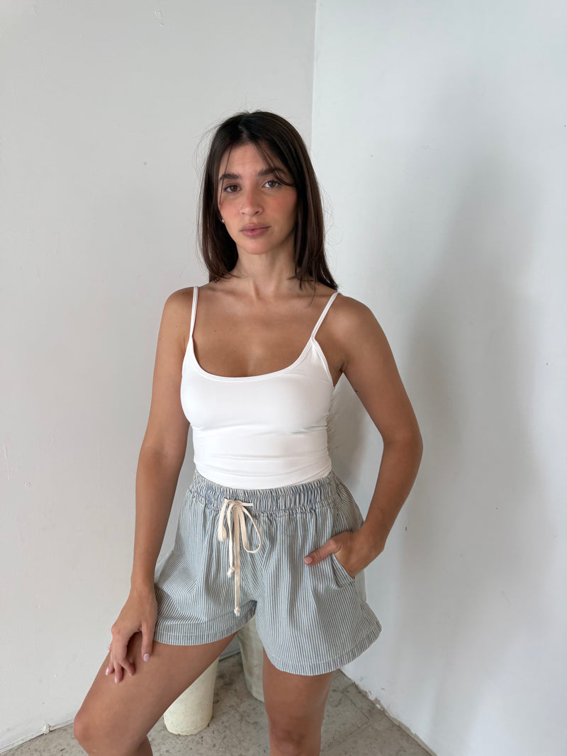 Striped Drawstring Short