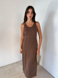 Fuzzy Solid Tank Dress