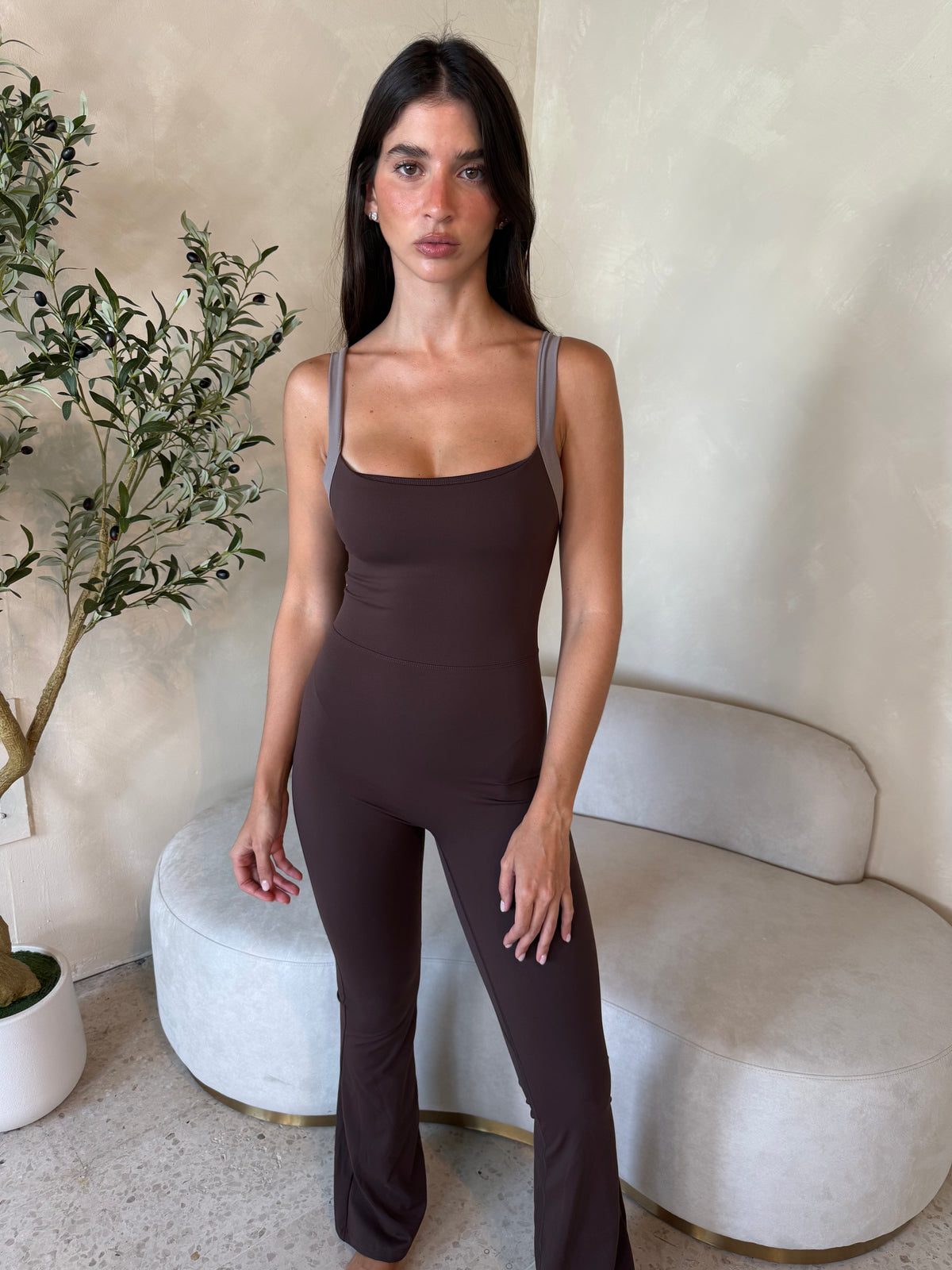 Choco Flare Jumpsuit