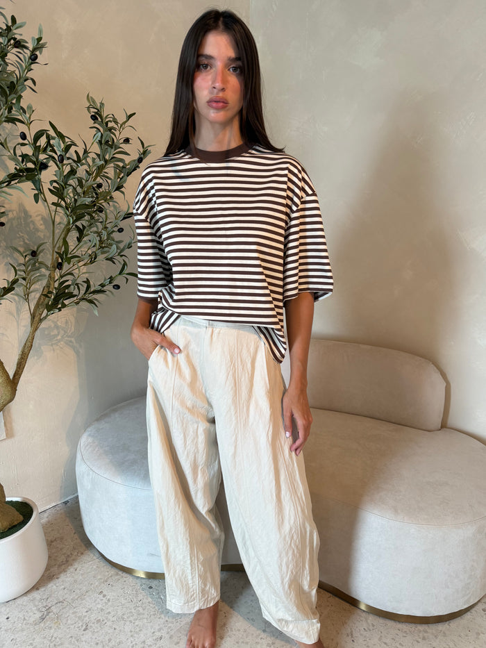 Stone Relaxed Barrel Pants