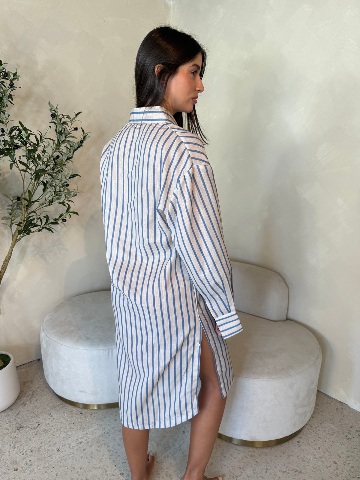 Striped Shirt Dress