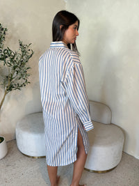 Striped Shirt Dress