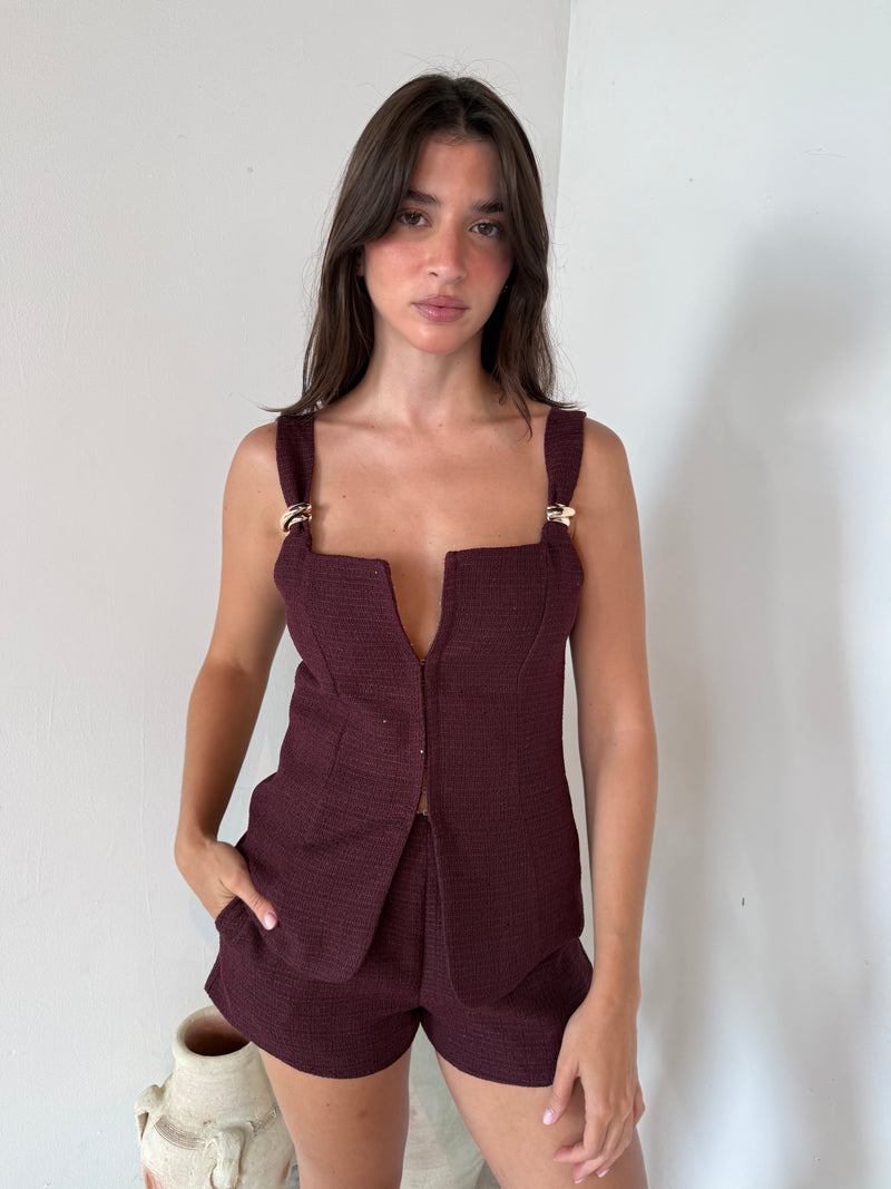 Tweed Top & Short Set