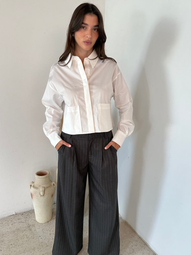 Charcoal Stripe Pants