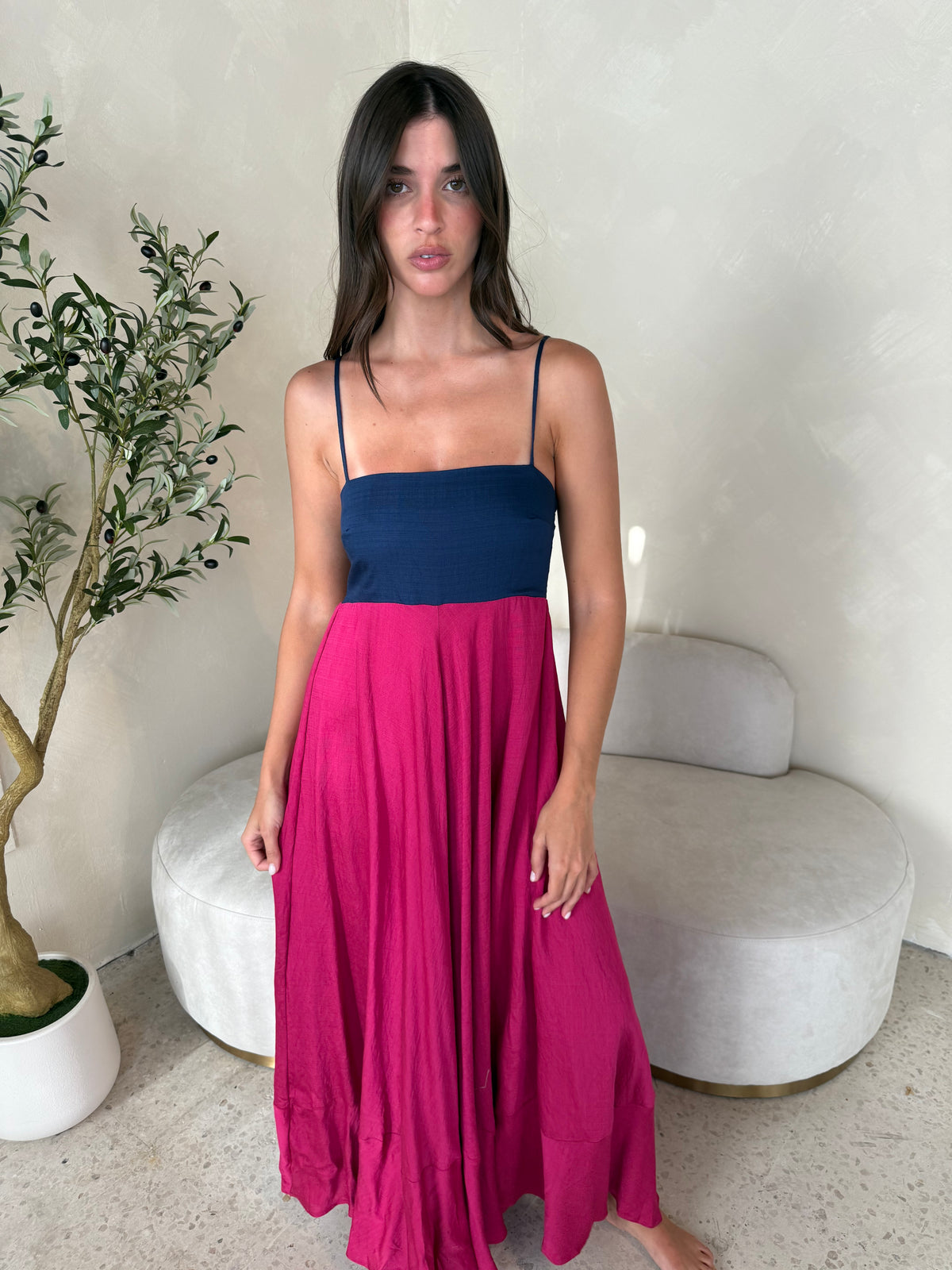 Color Block Maxi Dress