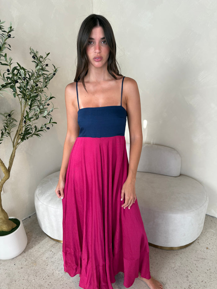 Color Block Maxi Dress