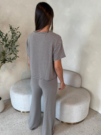 Grey Stripe Lounge Set