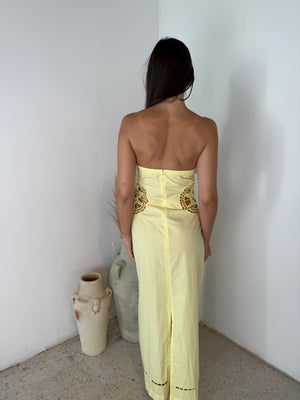 Yellow Embroidered Dress