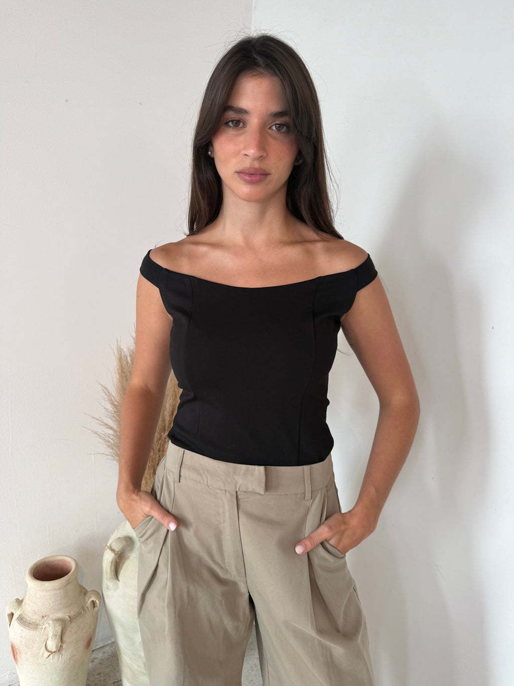 Off Shoulder Fitted Top