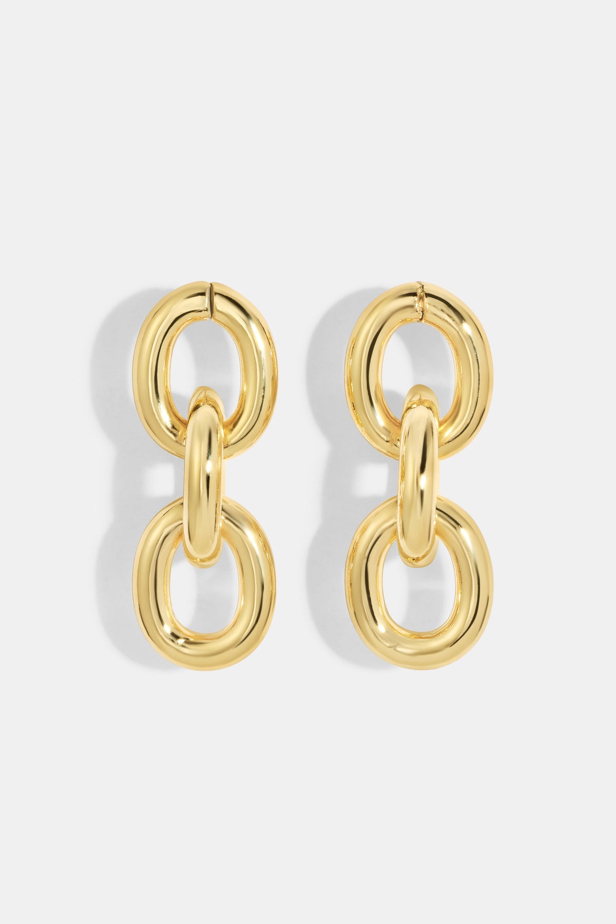 GOLD LINK DROP EARRINGS