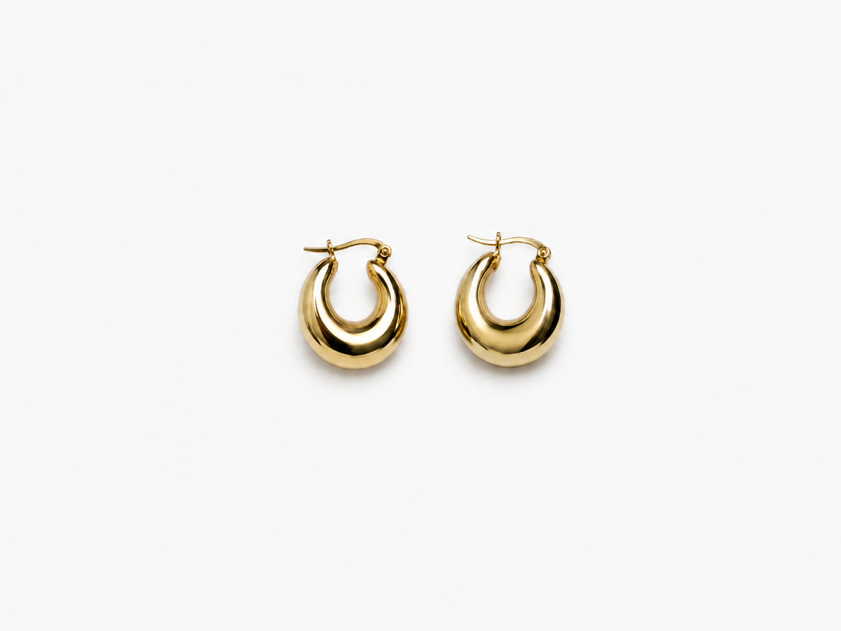 Gold Chunky Hoop Earrings