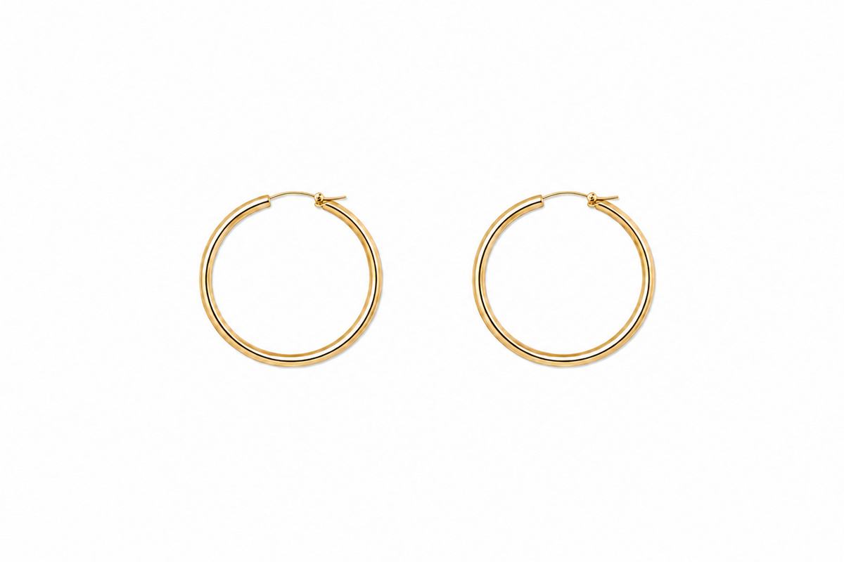 Medium Gold Hoop Earrings