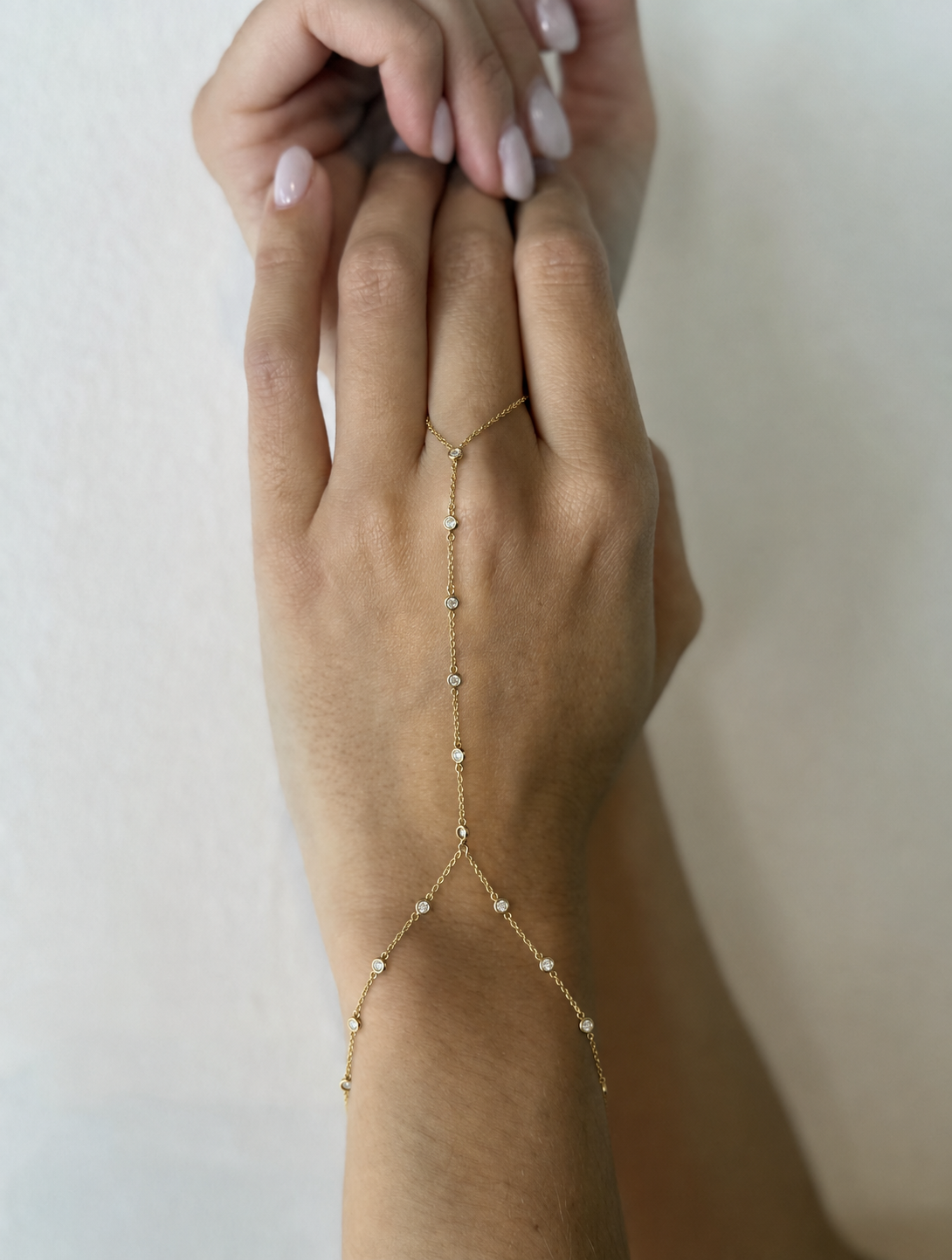 Mini Crystal Hand Chain Bracelet