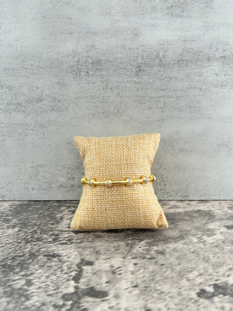 Gold Diamonds Cuff Bracelet