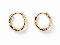 Gold Twisted Huggie Earrings