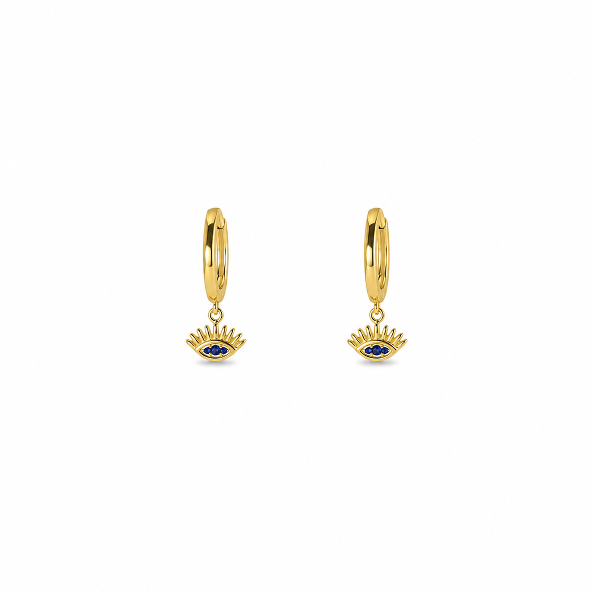 Evil Eye Huggies Earrings