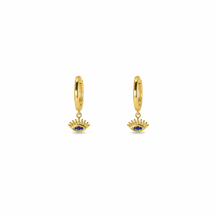 Evil Eye Huggies Earrings