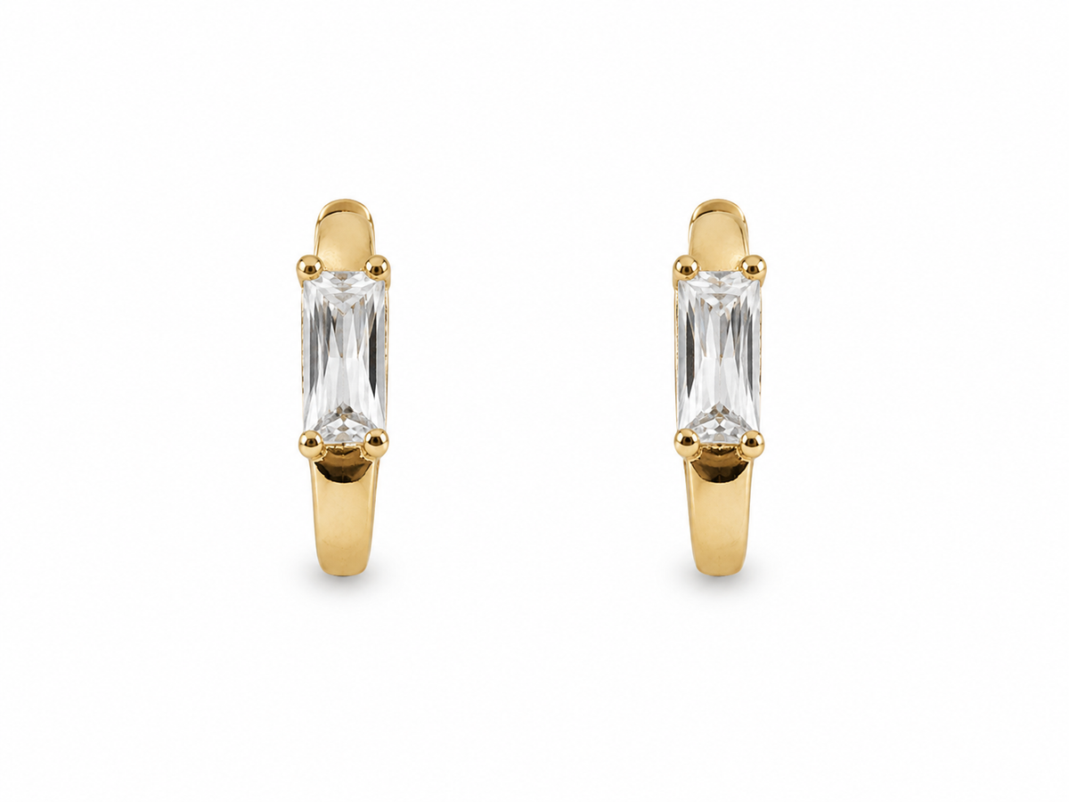 Diamond Huggie Earrings