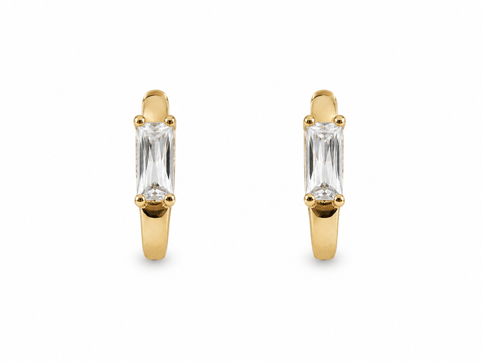 Diamond Huggie Earrings