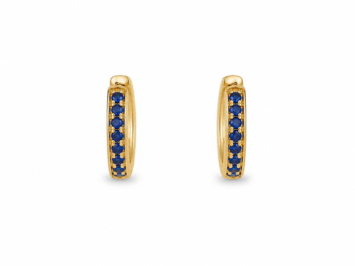 Sapphire Huggie Earrings