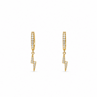 Lightning Huggie Earrings