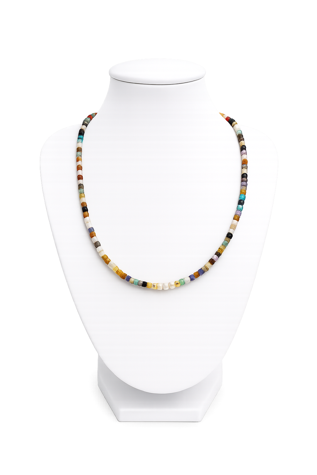 Multi Color Beaded Mini Pearl Necklace
