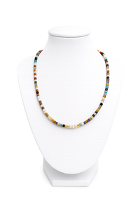 Multi Color Beaded Mini Pearl Necklace